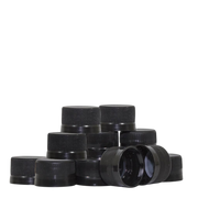 Black Plastic Bottling Caps (Qty. 12)